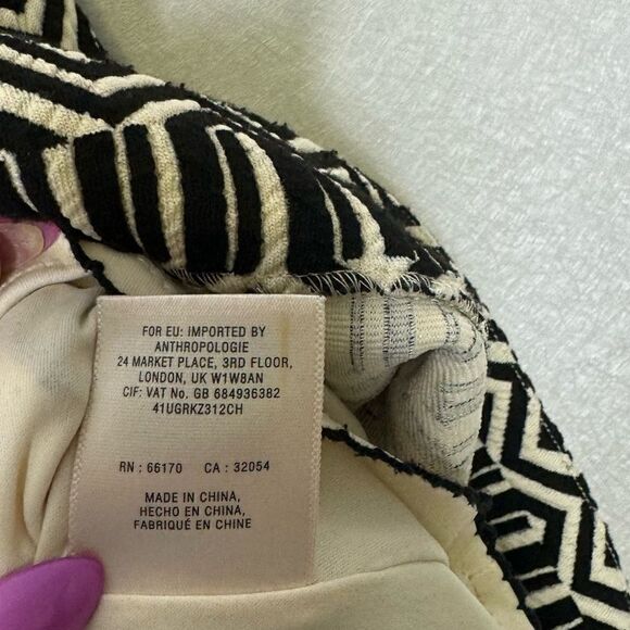 Anthropologie Liefsdottir Tonnelle Geometric Zip Front Dress 8 - Picture 5 of 6